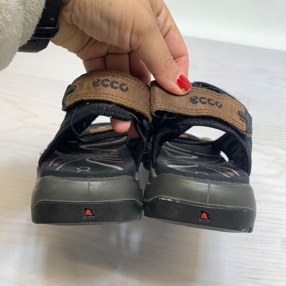 Ecco Sandals Yucatan Offroad Men Athletic Hiking Brown Black Sz US 9 EU 43 - Picture 4 of 10